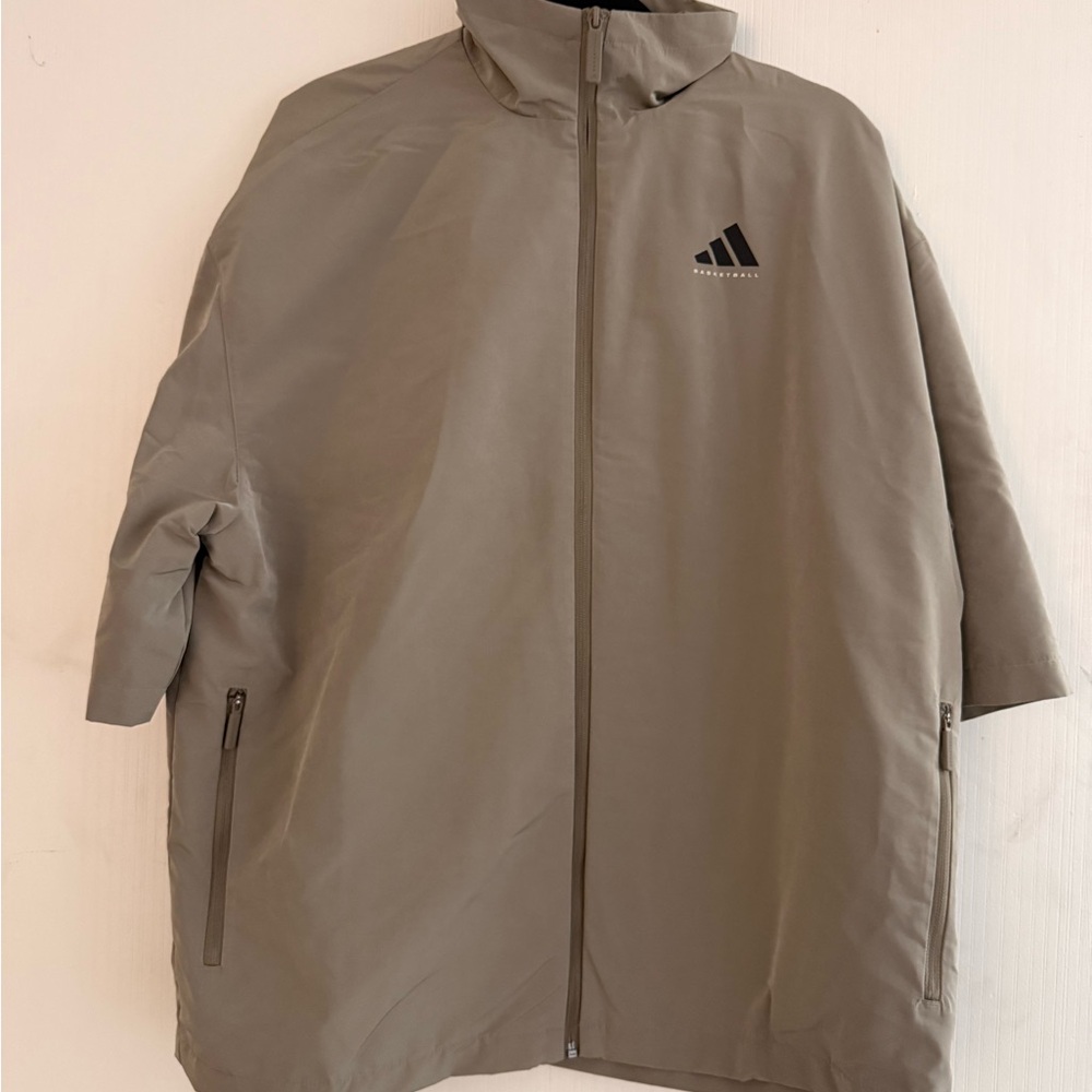Adidas basketball Men's Beige Windbreaker Jacket